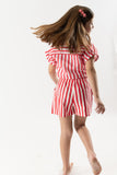 Conj. Bluson y shorts stripes persimon