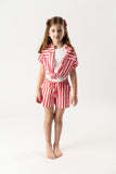 Conj. Bluson y shorts stripes persimon