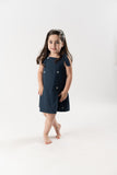 VESTIDO LINO ALGODON BOTONES INFANTIL "ESLORA"