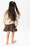 Conj. Falda tricot bolsas café