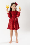 Vestido lentejuelas rojo