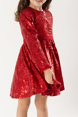Vestido lentejuelas rojo