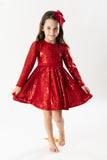 Vestido lentejuelas rojo
