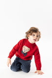Sueter intarsia osito rojo
