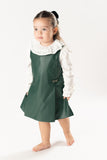 Vestido polipiel combinado botella