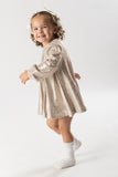 Vestido lazos champan