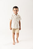 Conj. Bermuda lino suiting mocca