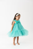 Vestido tul volantes jade