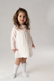 VESTIDO PUNTO Y TELA NIÑA PRESTON ROSA