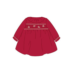 Vestido terciopelo rojo-dorado