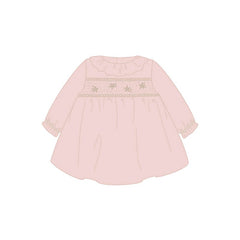 Vestido terciopelo rosa-dorado