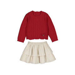 Conj. Falda con jersey rojo