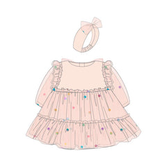 Vestido fantasia dots nude