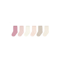 Set 6 calcetines rosas