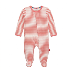 CLOUDSTRETCH PINK STRIPES MAGNETIC FOOTIE