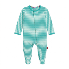 CLOUDSTRETCH GREEN STRIPES MAGNETIC FOOTIE