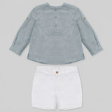 CONJ.CAMISA Y SHORT NIÑO "QUEBEC" AZUL