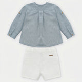 CONJ.CAMISA Y SHORT NIÑO "QUEBEC" AZUL