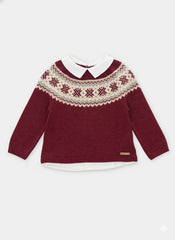 JERSEY JACQUARD "SHEFFIELD" BURDEOS