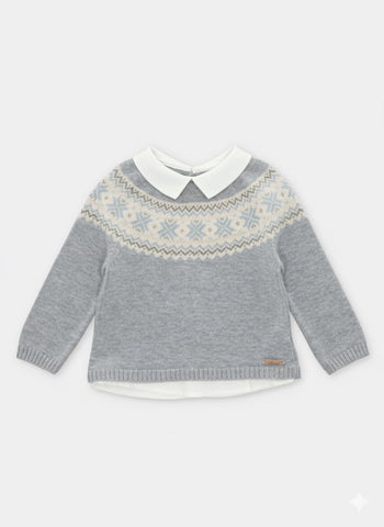 JERSEY JACQUARD "SHEFFIELD" GRIS