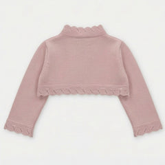 CÁRDIGAN PUNTO CORTO "DERBY" ROSA