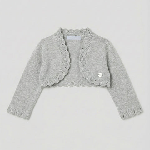 CÁRDIGAN PUNTO CORTO "DERBY" GRIS