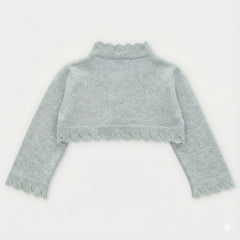 CÁRDIGAN PUNTO CORTO "DERBY" GRIS