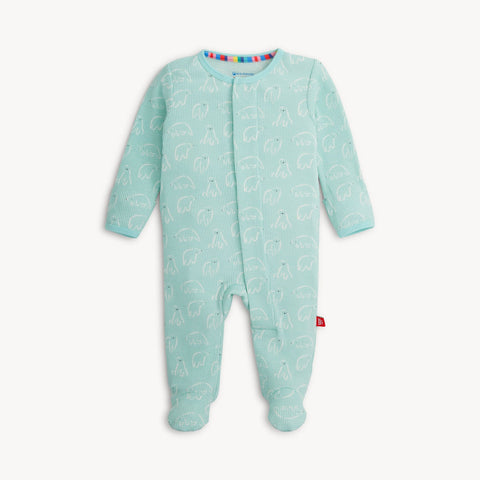 BLUE POLARIS WAFFLE FOOTIE