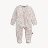 APPLE BLOSSOM MAGNETIC RUFFLE FOOTIE & COVERALL