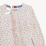 APPLE BLOSSOM MAGNETIC RUFFLE FOOTIE & COVERALL