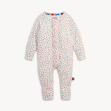 APPLE BLOSSOM MAGNETIC RUFFLE FOOTIE & COVERALL