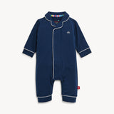 NAVY RF PANT ROMPER W PIPING