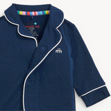 NAVY RF PANT ROMPER W PIPING