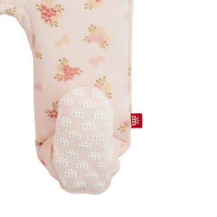 FLORAL GIRLS VELOUR MAGNETIC FOOTIE