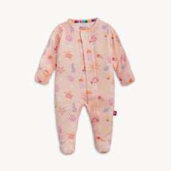 DEEP CHIC PINK MODAL MAGNETIC FOOTIE & COVERALL