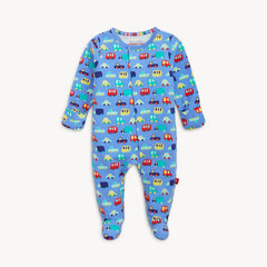 CLOUDSTRETCH BLUE CARS MAGNETIC FOOTIE