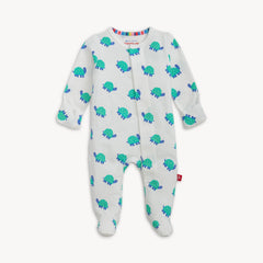 CLOUDSTRETCH GREEN TURTLE MAGNETIC FOOTIE