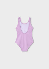 Bañador niña cut out flor lilac