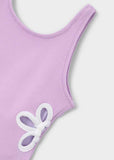Bañador niña cut out flor lilac
