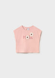 Camiseta m/c apliques crochet