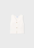 Chaleco tricot hueso