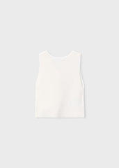 Chaleco tricot hueso
