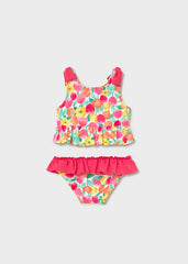 Traje de baño 2 piezas flores hibisco