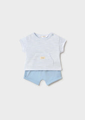 Conj. 2 piezas camisa stripes cielo