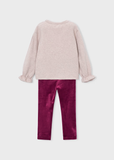 Conj. Leggings lazos framboise