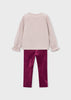 Conj. Leggings lazos framboise