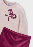 Conj. Leggings lazos framboise