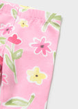 Conj. Leggings estampado flores chicle