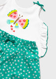 Conj. Short estampado mariposa esmeralda
