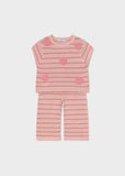 Conj. Pantalon tricot stripes corazones peonia